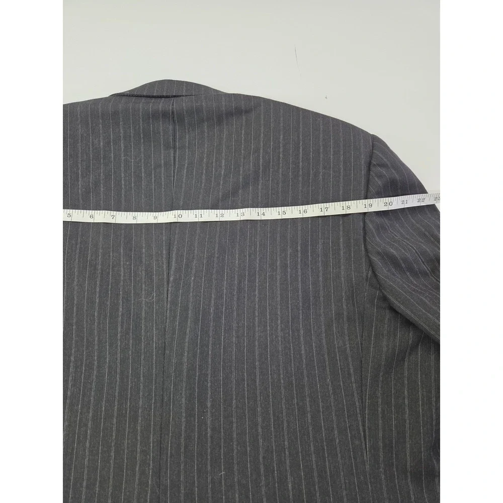 Oliver Robert Vance Ltd Mens Suit 44L Super 100s Wool Pinstripe Double Breasted